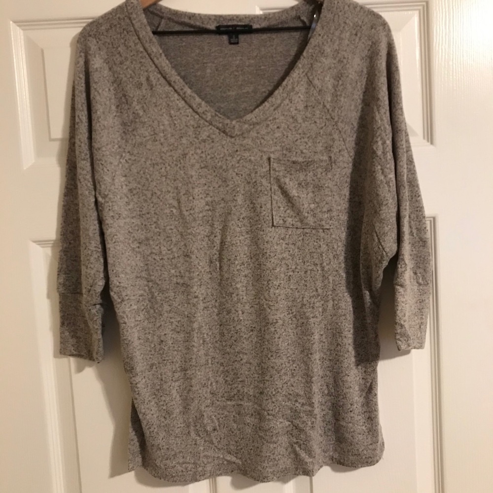 Gray Dolman Sleeves Top